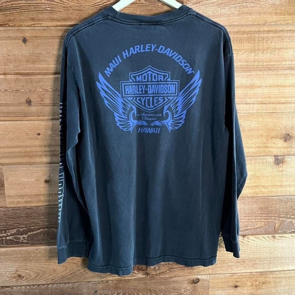 Y2K Harley Davidson black long sleeve shirt - Picture 2 of 7